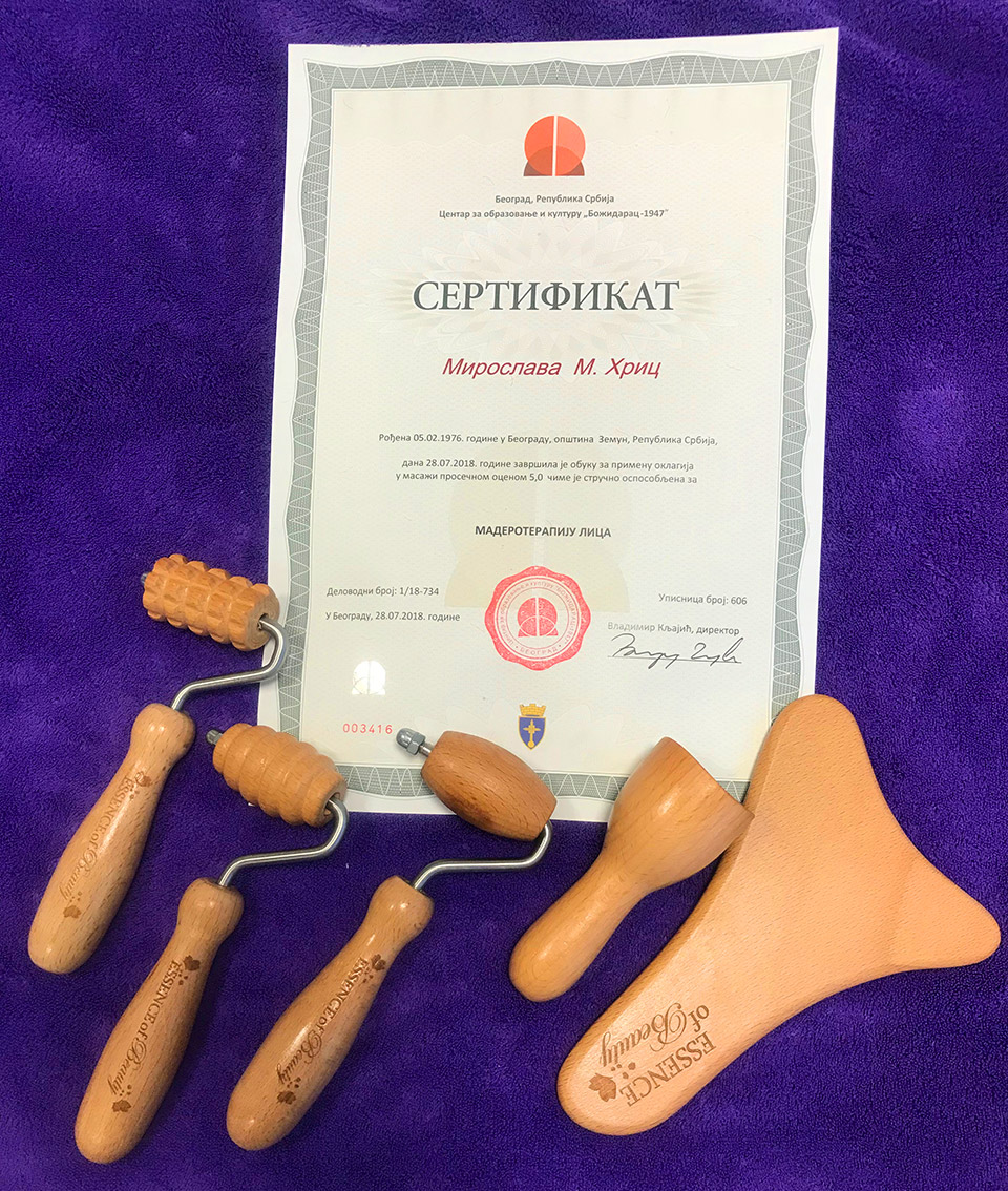 Maderoterapia certifikát